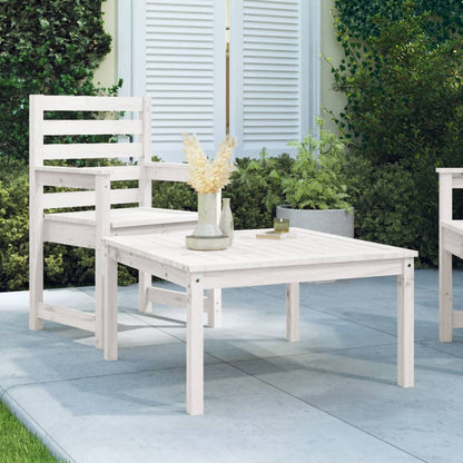 Tavolo Da Giardino 82,5X50,5X45 Cm In Legno Massello Di Pino