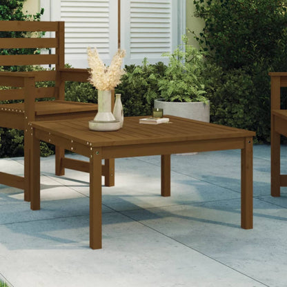 Tavolo Da Giardino 82,5X50,5X45 Cm In Legno Massello Di Pino