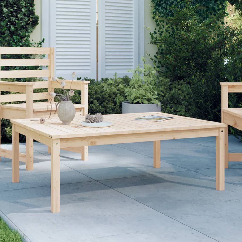 Tavolo Da Giardino 82,5X50,5X45 Cm In Legno Massello Di Pino
