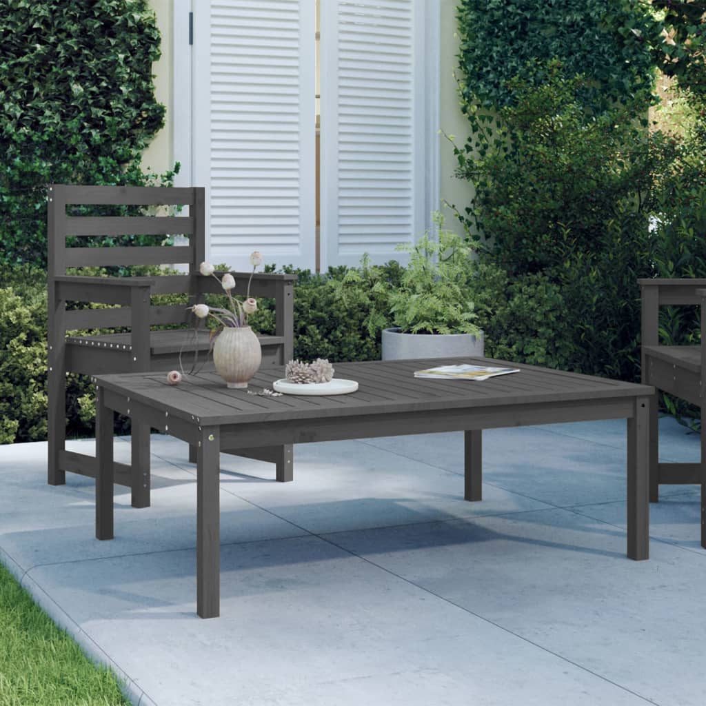Tavolo Da Giardino 82,5X50,5X45 Cm In Legno Massello Di Pino