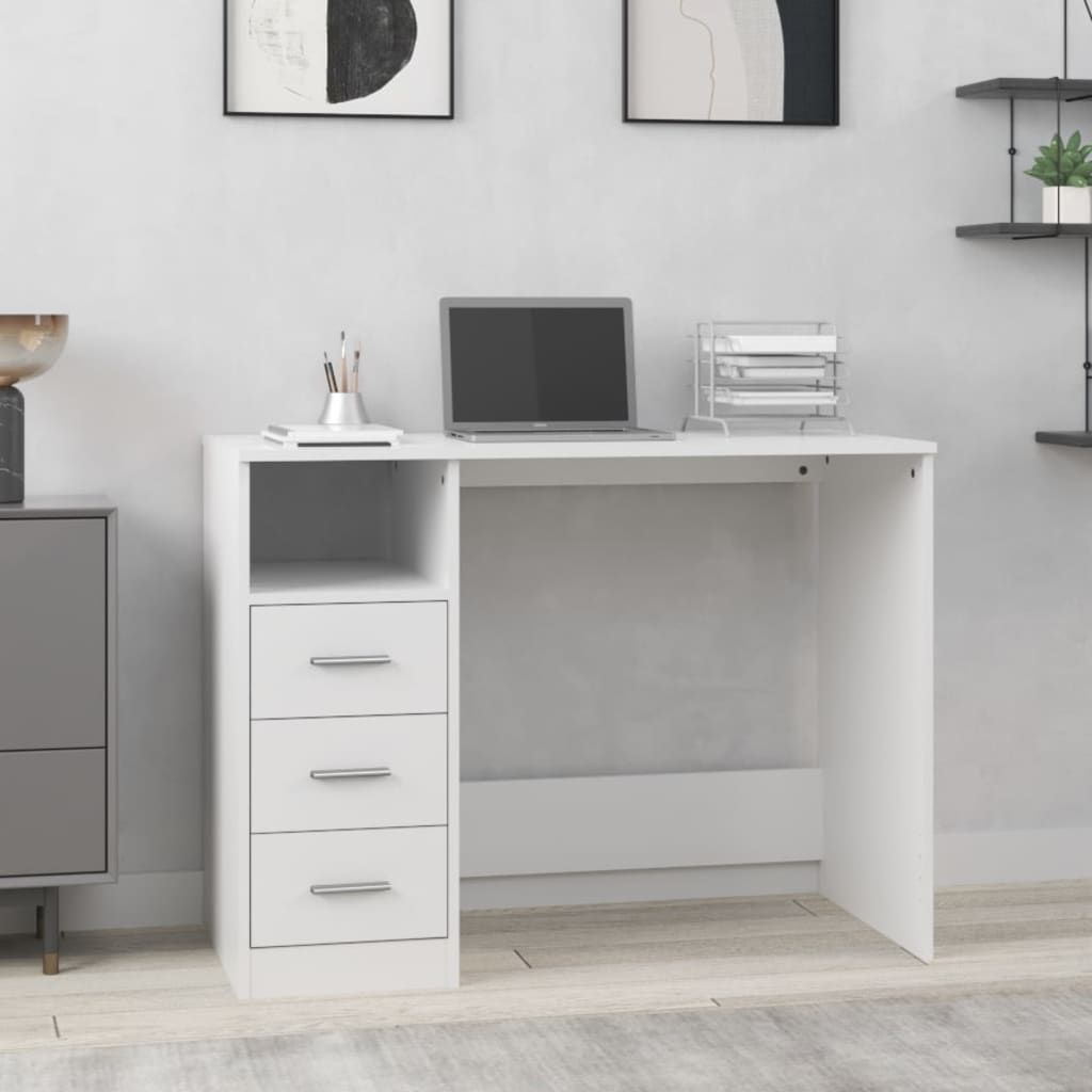 Scrivania 102X50X76 Cm In Legno Multistrato