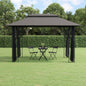 Gazebo Con Pareti Laterali Antracite Acciaio