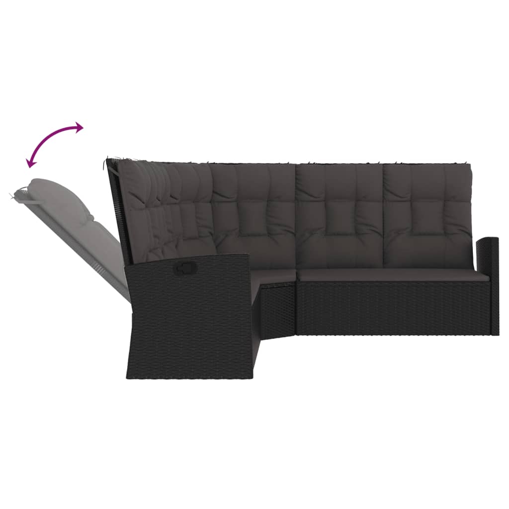 Divano Angolare Reclinabile Con Cuscini In Polyrattan