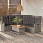 Divano Angolare Reclinabile Con Cuscini In Polyrattan