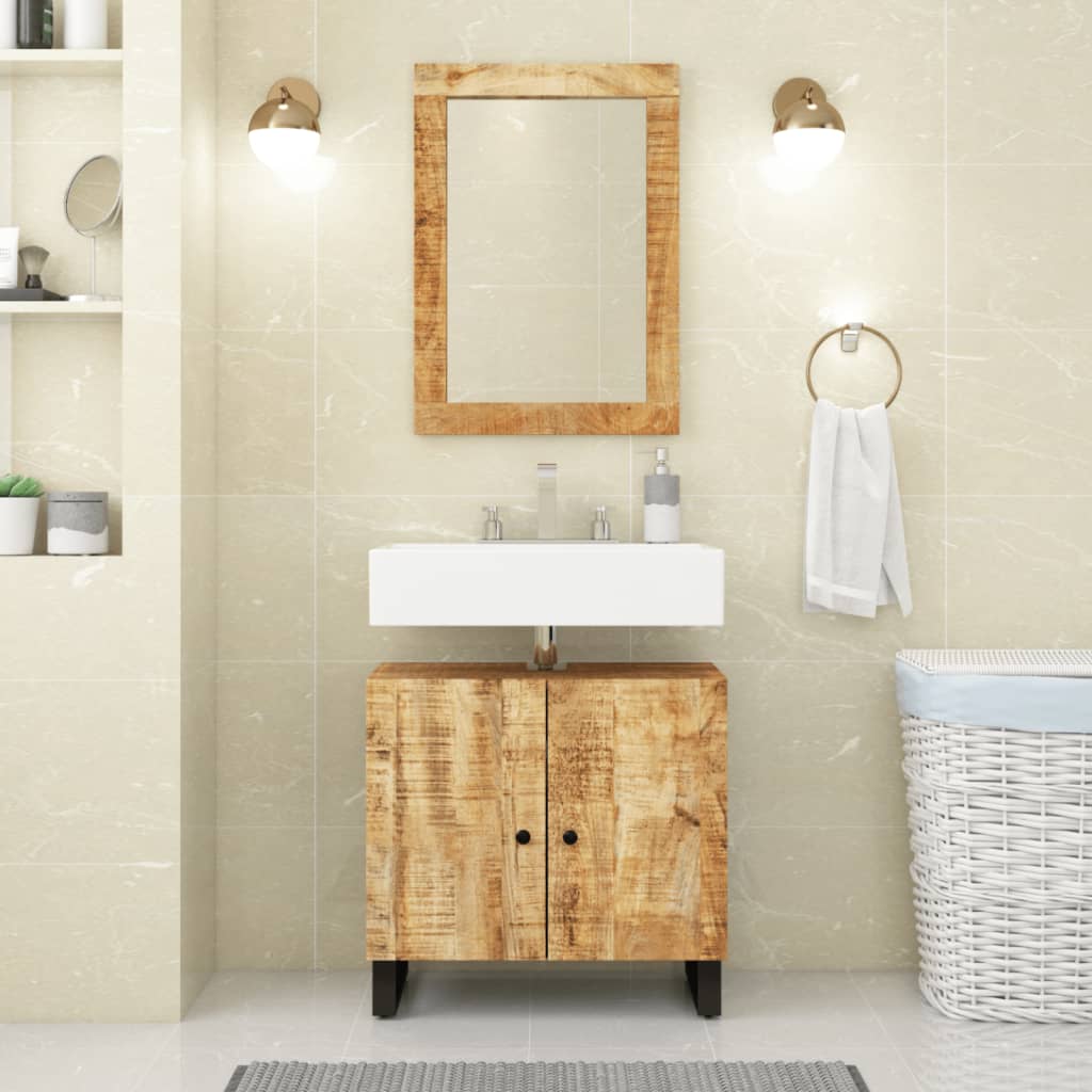 Mobile Lavabo 62X33X58 Cm Legno Massello Recupero E Multistrato