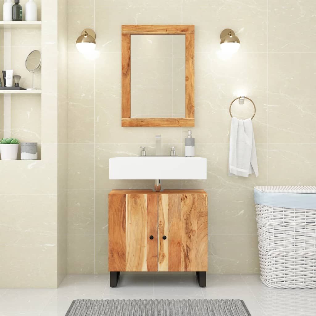 Mobile Lavabo 62X33X58 Cm Legno Massello Recupero E Multistrato