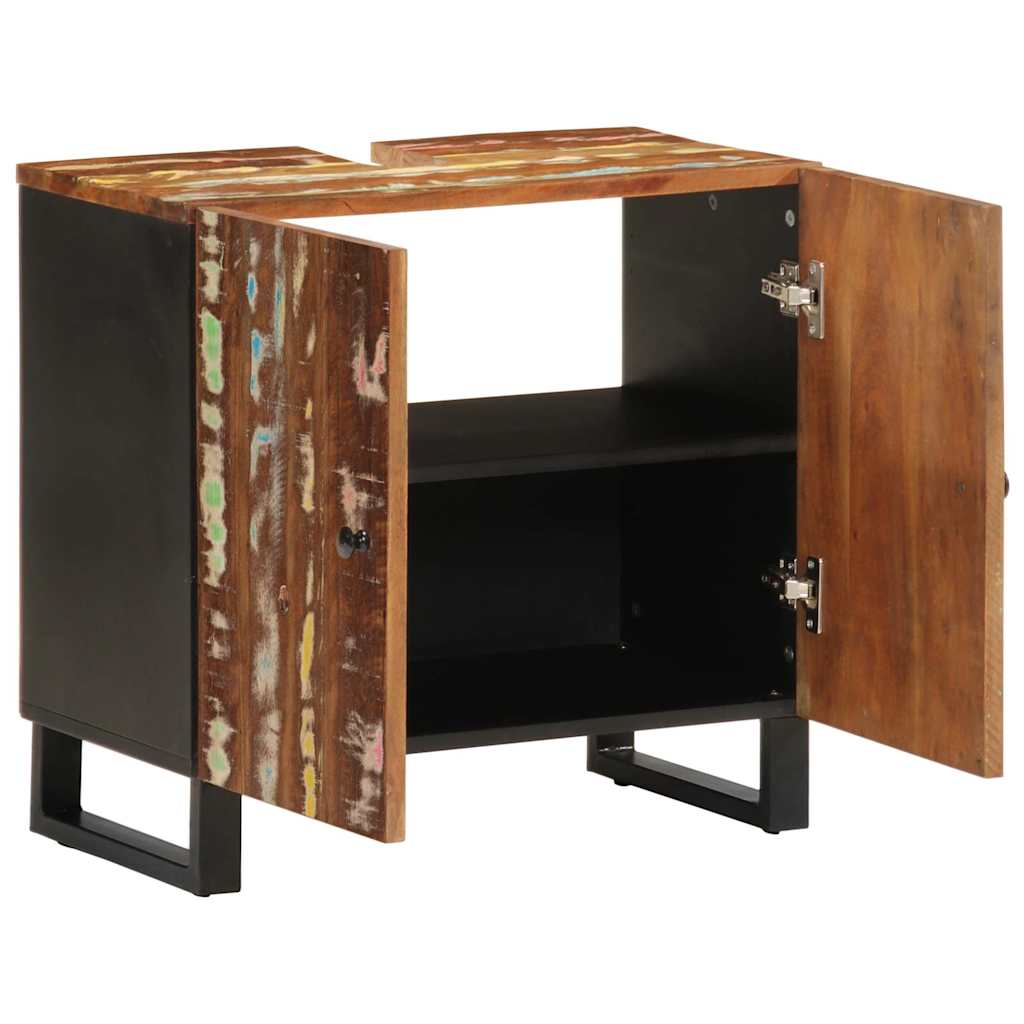 Mobile Lavabo 62X33X58 Cm Legno Massello Recupero E Multistrato