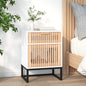 Comodino 40X30X55,5 Cm Legno Multistrato E Ferro