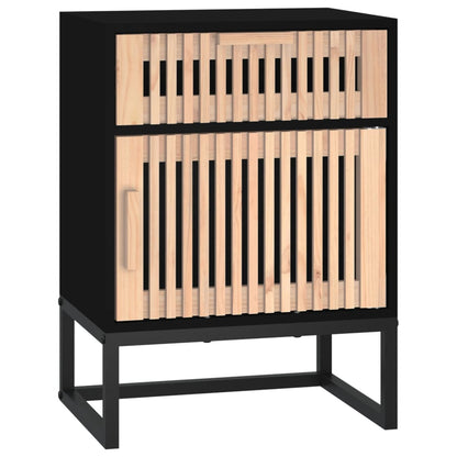 Comodino 40X30X55,5 Cm Legno Multistrato E Ferro