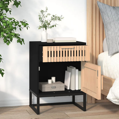 Comodino 40X30X55,5 Cm Legno Multistrato E Ferro