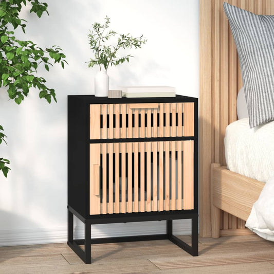 Comodino 40X30X55,5 Cm Legno Multistrato E Ferro