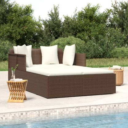 Lettino Con Cuscini 182X118X63 Cm In Polyrattan