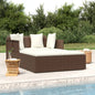 Lettino Con Cuscini 182X118X63 Cm In Polyrattan