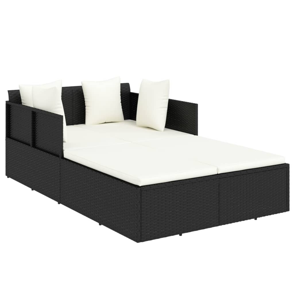 Lettino Con Cuscini 182X118X63 Cm In Polyrattan