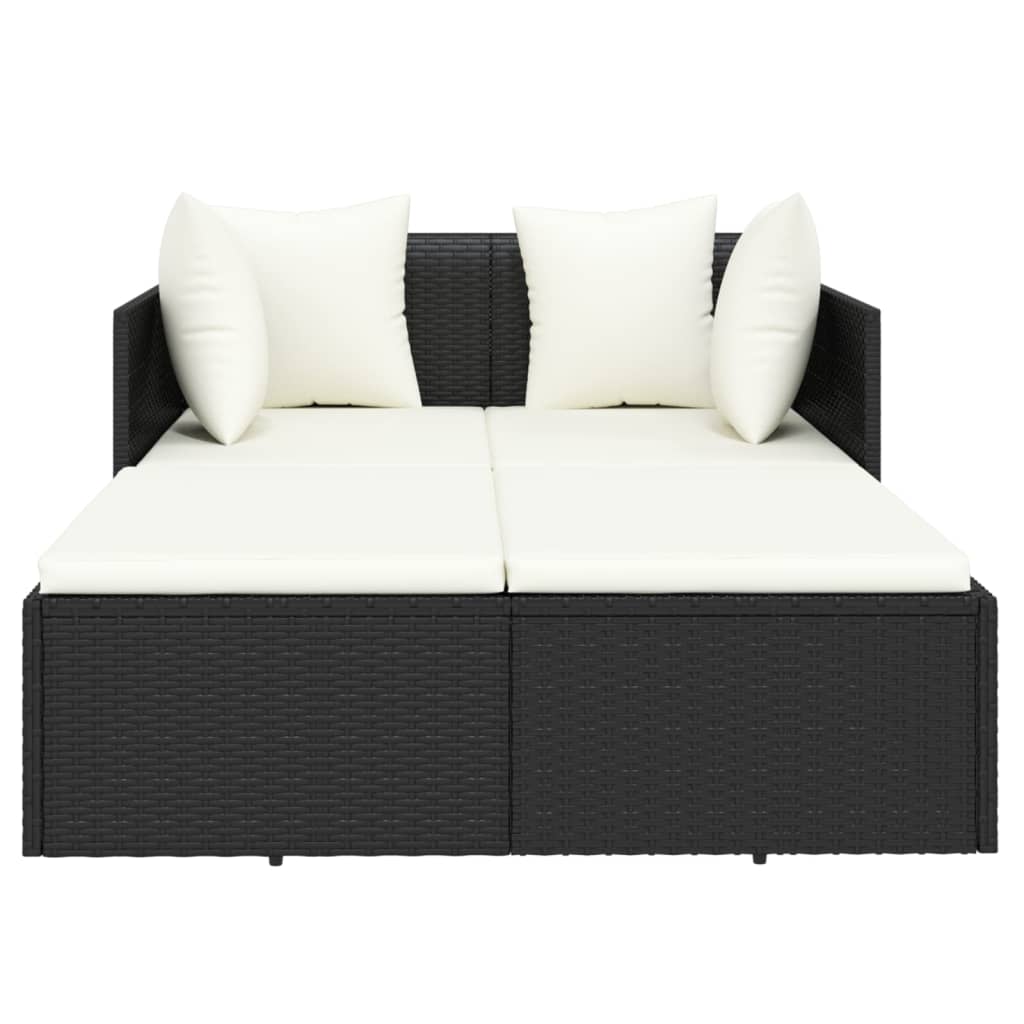 Lettino Con Cuscini 182X118X63 Cm In Polyrattan
