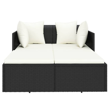 Lettino Con Cuscini 182X118X63 Cm In Polyrattan