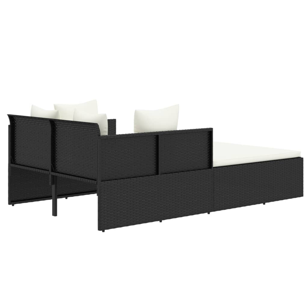 Lettino Con Cuscini 182X118X63 Cm In Polyrattan