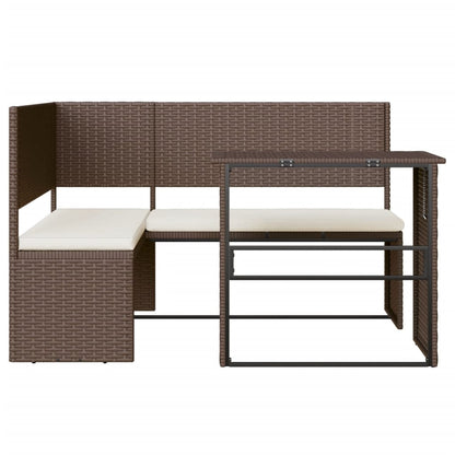 Divano Da Giardino Con Tavolo E Cuscini A L Polyrattan