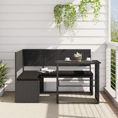 Divano Da Giardino Con Tavolo E Cuscini A L Polyrattan