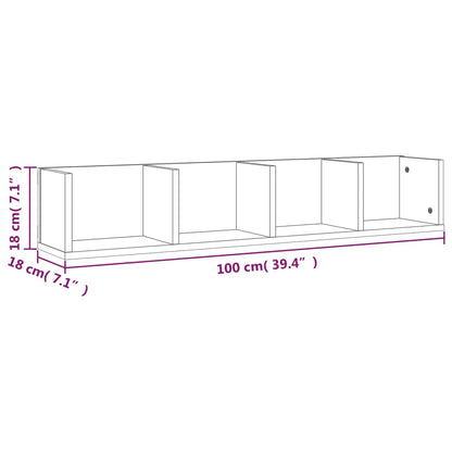 Mensola A Muro Cd 100X18X18Cm Legno Multistrato