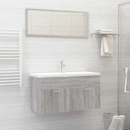 Set Mobili Da Bagno 2 Pz In Legno Multistrato