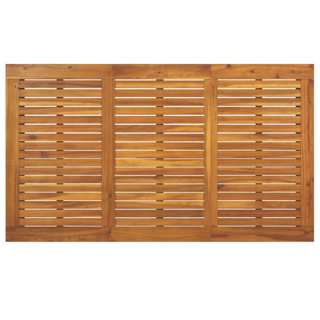 Tavolo Giardino Con Gambe A U 140X80X75Cm Legno Massello Acacia Nero