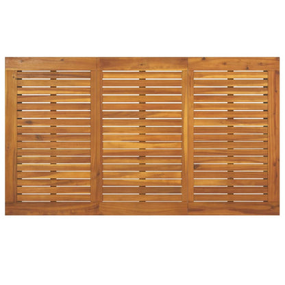 Tavolo Giardino Con Gambe A U 140X80X75Cm Legno Massello Acacia Nero