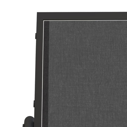 Sedia A Dondolo Da Giardino Nera 61X76X87Cm Textilene E Acciaio