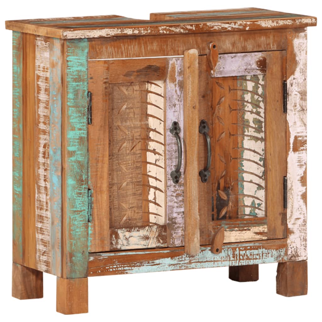 Set Mobili Da Bagno 4 Pz In Legno Massello Di Recupero