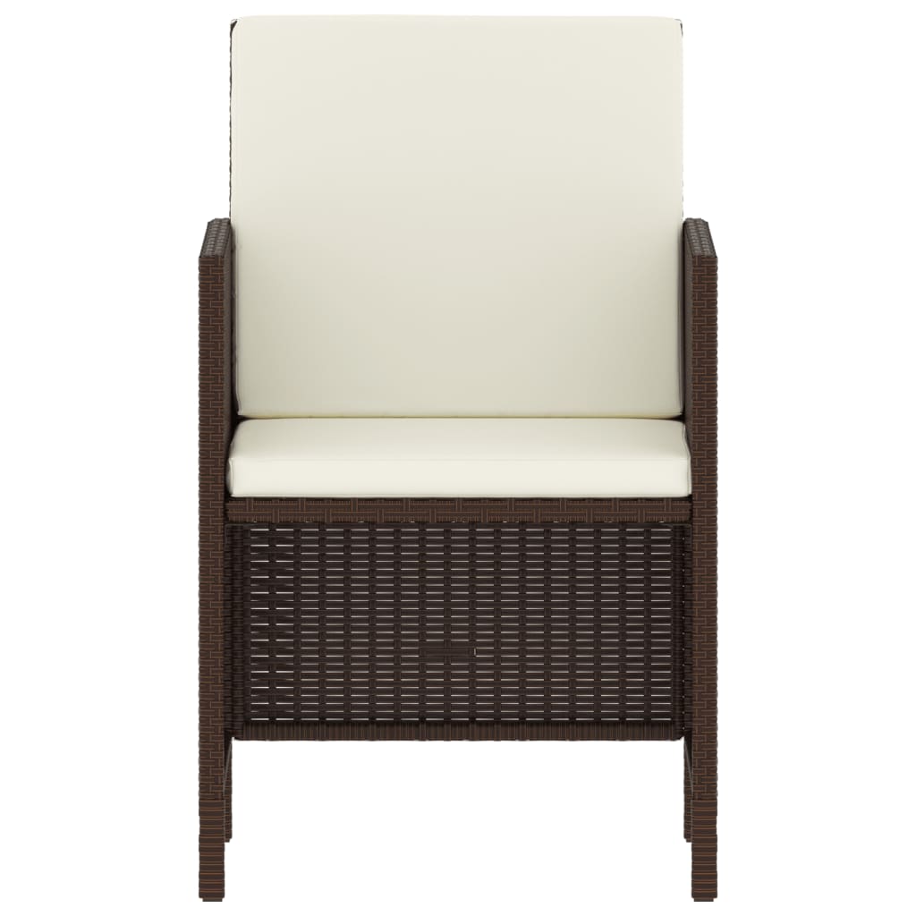 Set Da Pranzo Da Giardino 6Pz Con Cuscini In Polyrattan