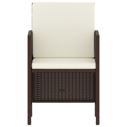 Set Da Pranzo Da Giardino 6Pz Con Cuscini In Polyrattan
