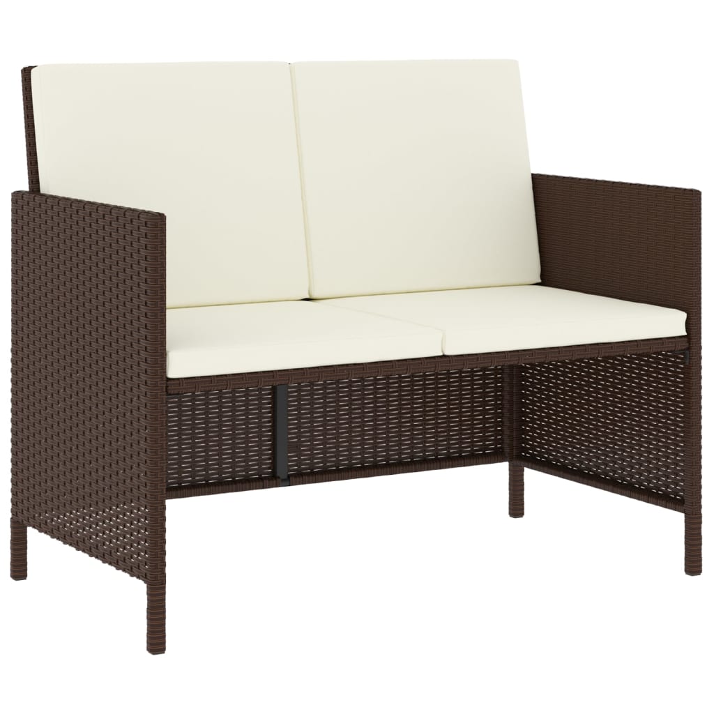 Set Da Pranzo Da Giardino 6Pz Con Cuscini In Polyrattan