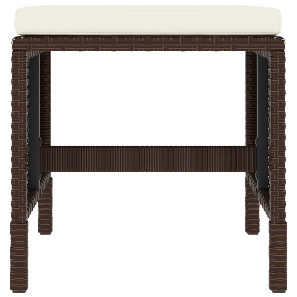 Set Da Pranzo Da Giardino 6Pz Con Cuscini In Polyrattan