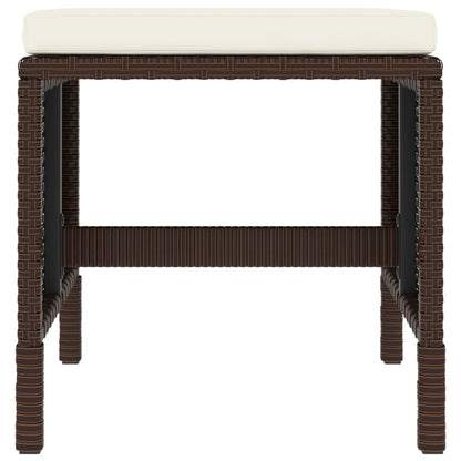 Set Da Pranzo Da Giardino 6Pz Con Cuscini In Polyrattan