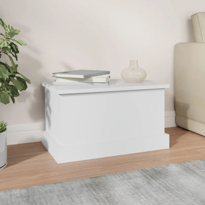 Scatola Portaoggetti Bianca 50X30X28 Cm In Legno Ingegnerizzato