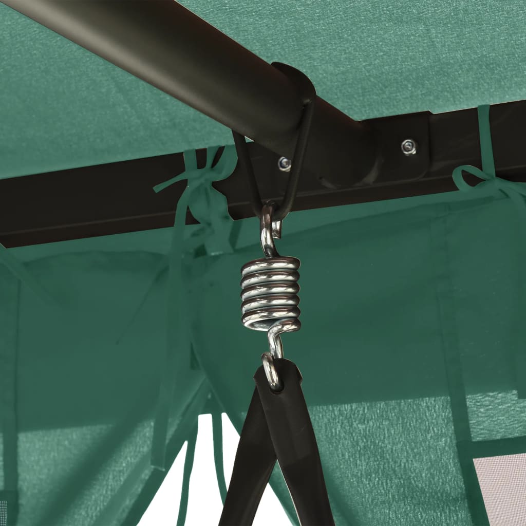 Gazebo Con Panca A Dondolo Convertibile Tessuto E Acciaio