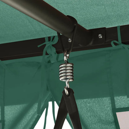 Gazebo Con Panca A Dondolo Convertibile Tessuto E Acciaio