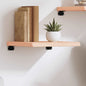 Ripiano A Parete 100X60X(2-6) Cm Massello Rovere Non Trattato Naturale