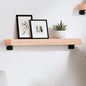 Ripiano A Parete 100X60X(2-6) Cm Massello Rovere Non Trattato Naturale