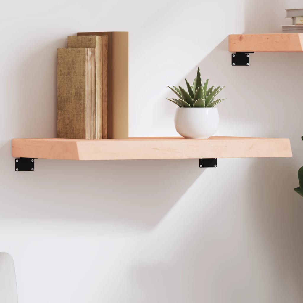 Ripiano A Parete 100X60X(2-6) Cm Massello Rovere Non Trattato Naturale