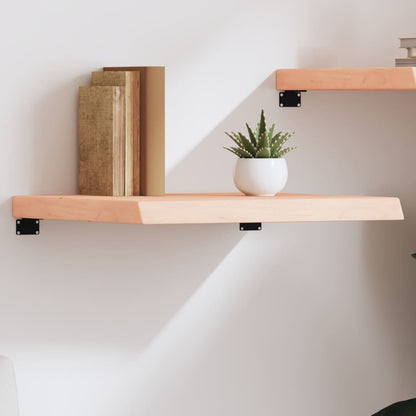 Ripiano A Parete 100X60X(2-6) Cm Massello Rovere Non Trattato Naturale