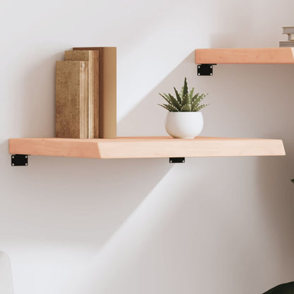 Ripiano A Parete 100X60X(2-6) Cm Massello Rovere Non Trattato Naturale