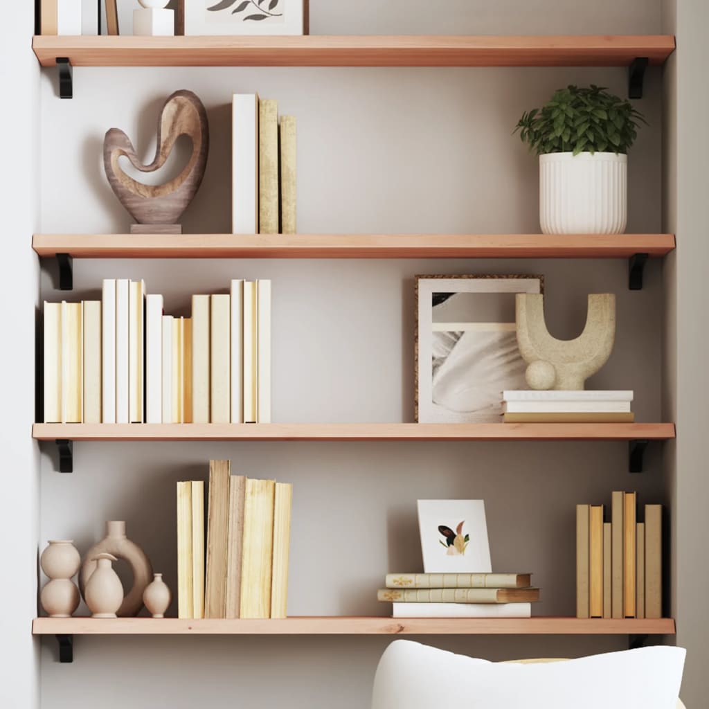Ripiano A Parete 100X60X(2-6) Cm Massello Rovere Non Trattato Naturale