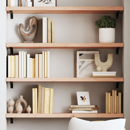 Ripiano A Parete 100X60X(2-6) Cm Massello Rovere Non Trattato Naturale