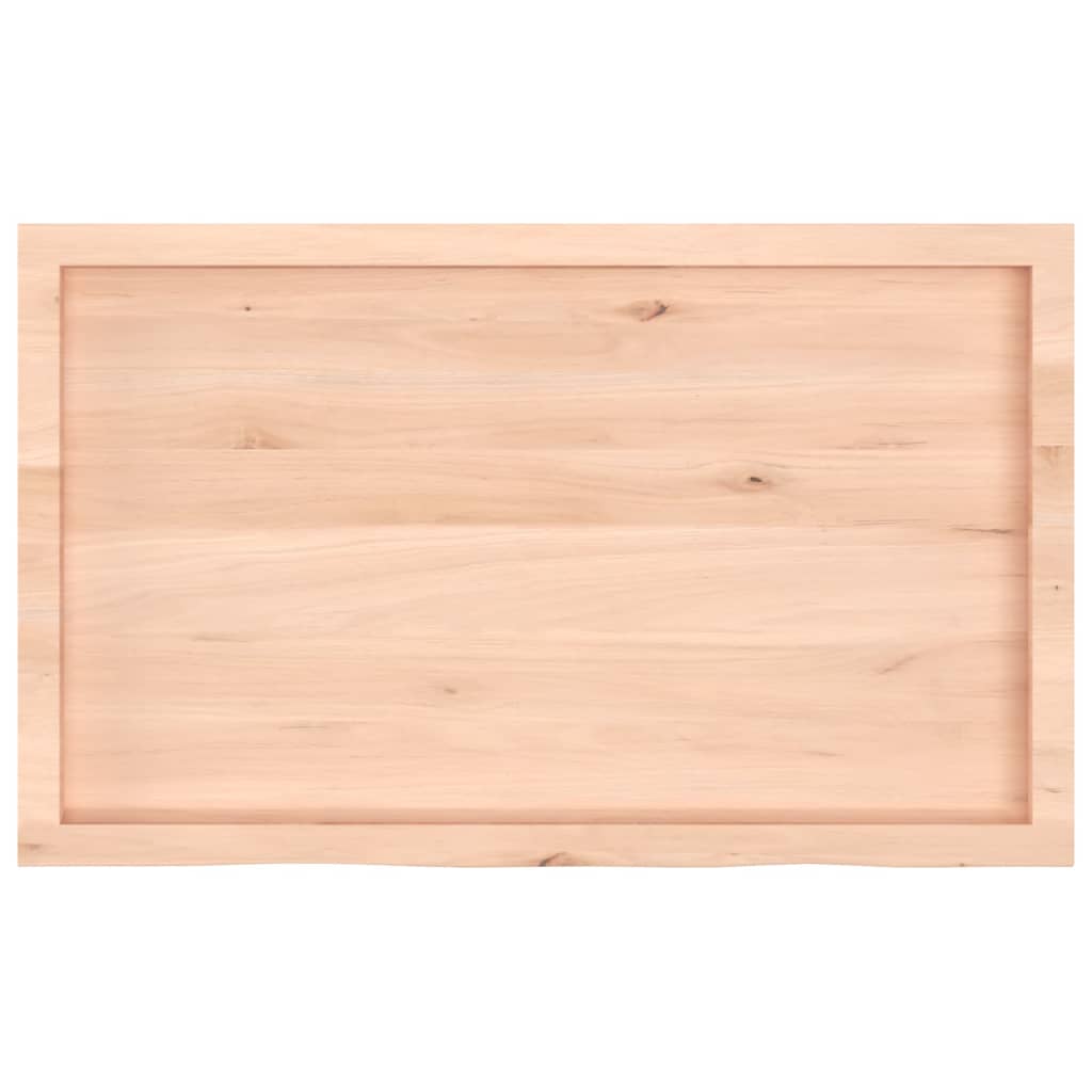 Ripiano A Parete 100X60X(2-6) Cm Massello Rovere Non Trattato Naturale