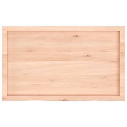 Ripiano A Parete 100X60X(2-6) Cm Massello Rovere Non Trattato Naturale