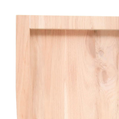 Ripiano A Parete 100X60X(2-6) Cm Massello Rovere Non Trattato Naturale