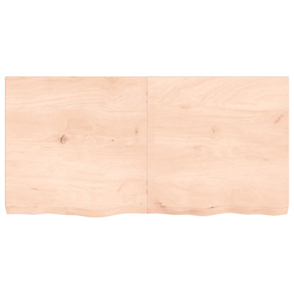 Ripiano A Parete 100X60X(2-6) Cm Massello Rovere Non Trattato Naturale