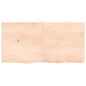 Ripiano A Parete 100X60X(2-6) Cm Massello Rovere Non Trattato Naturale