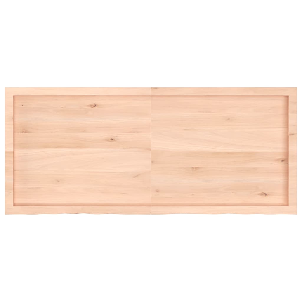 Ripiano A Parete 100X60X(2-6) Cm Massello Rovere Non Trattato Naturale